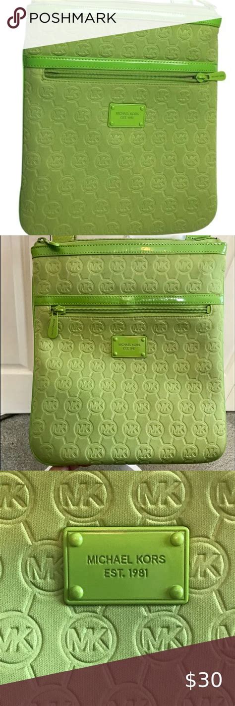 lime green crossbody bag|michael kors green crossbody bag.